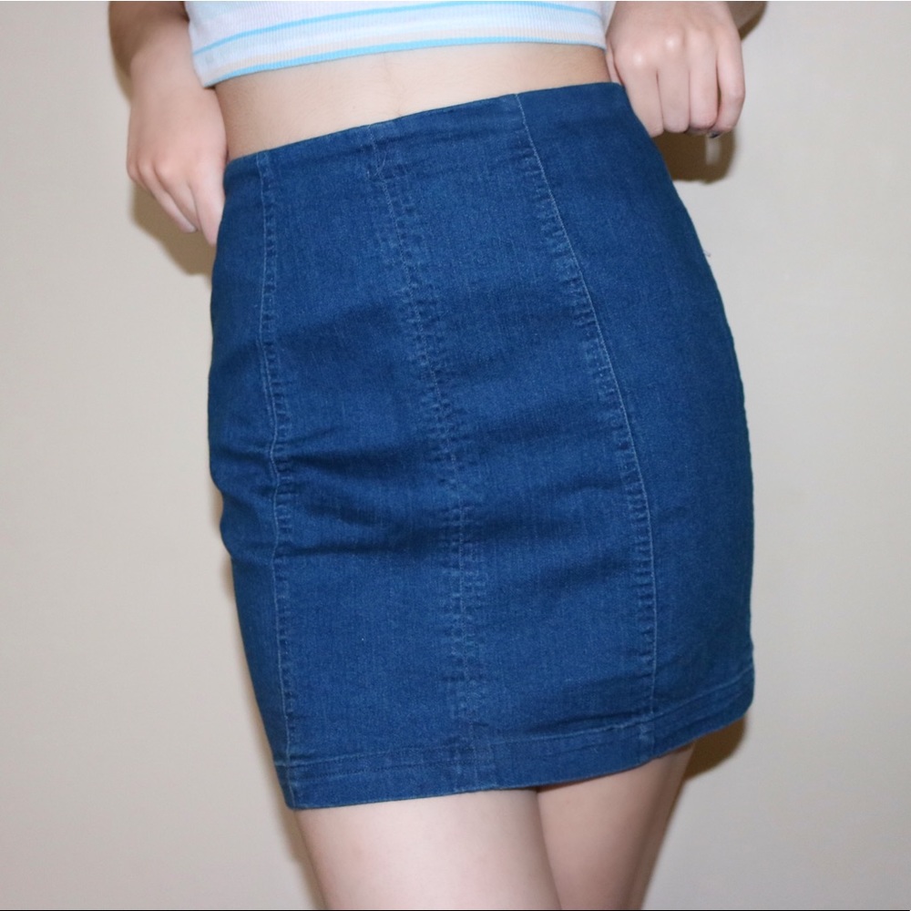 Mini Jean Skirt